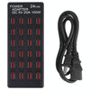 100W 24 USB Ports Fast Charger Station Smart Charger with LED Indicator AC 100-240V, US Plug(Black)