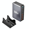 YMX-320W GaN 320W USB x 4, USB-C / Type-C x 4 Fast Charger, Plug Type:US Plug(Grey)