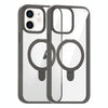 For iPhone 12 High Transparency MagSafe Holder Phone Case(Titanium Gray)