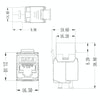 CAT6 Module Class 6 Zinc Alloy Shield Mother Block 1208XHC6
