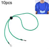 10pcs Mask Anti-lost Adjustable Lanyard and Ear Hook(Green)