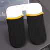 1 Pair Carbon Fiber Touchscreen Anti-slip Anti-sweat Gaming Finger Cover for Thumb / Index Finger (Yellow)