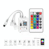 2 Ways Output LED Strip APP Smart Wifi LED RGB Controller with IR 24Keys Remote Control, 5-24V