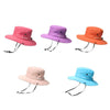 9002 Summer Women Outdoor Sun Hats Fisherman Hat With Ponytail Hole(Monochrome Children Purple)