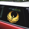 4 PCS Car Personality Decals Electric Car Stickers Decoration Fire Phoenix Totem(Reflective Yellow)