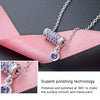 Women Fashion S925 Sterling Silver Small Waist Pendant Necklace (Purple)
