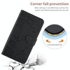 For Sharp Aquos R7 Skin Feel Butterfly Peony Embossed Leather Phone Case(Black)