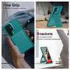 For Samsung Galaxy S25 Ultra 5G Vertical Flip Card Bag Holder Leather Phone Case(Cyan Green)