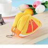Triangle Plush Fruit Creative Three-dimensional Cute Children Change Bag Key Bag Gift(Watermelon)