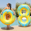 Thickened Parent-child Couple Safety Swimming Ring With Handle, Size: 42 inch Double