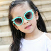 Fashion Baby Girls and Boys Cat Eyes Sunglasses Anti-UV Sunglasses(Green)