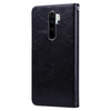 For Xiaomi Redmi Note 8 Pro Business Style Oil Wax Texture Horizontal Flip Leather Case, with Holder & Card Slots & Wallet(Black)