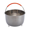 Stainless Steel Steaming Basket Plug-in Silicone Handle Pressure Cooker Steamer Kitchen Cooker Accessories, Typle:8 Quarts