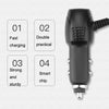 2 PCS Car Charger Fast Charging Driving Recorder Supply Line, Style: 1A+2A(Android Left Bend)