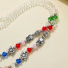 Mask Lanyard Necklace Transparent Faceted Bead Retro Anti-Lost Mask Chain