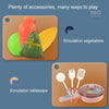 24 In 1 Childre Mini Kitchen Toys Girls Simulation Play House Cooking Kitchen Set, Model: With18pcs Burgers Blue
