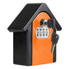 Wall Mounted Key Safe Box - 4 Digit Combination Lock - Orange