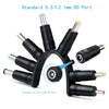 8 In 1 DC Power Cord USB Multi-Function Interchange Plug USB Charging Cable(Black)