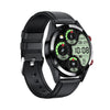 DW161.39 inch AMOLED Screen Smart Watch, Support Heart Rate / Blood Pressure Monitoring, Leather Strap(Black)