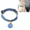 Cowboy Cat & Dog Collar with Bell, Denim, S 16-32cm