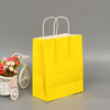 10 PCS Elegant Kraft Paper Bag With Handles for Wedding/Birthday Party/Jewelry/Clothes, Size:16x22x8cm(Yellow)