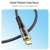 YESIDO CA104 2.4A USB to 8 Pin Transparent Charging Data Cable, Length:1.2m(Black)