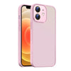 For iPhone 12  Nano Semi-transparent Frosted Skin Feel Phone Case(Light Pink)