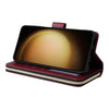 For Samsung Galaxy S25+ 5G 9-Card Slots Zipper Wallet Bag Leather Phone Case(Wine Red)