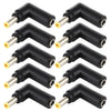 10 PCS 4.5 x 3.0mm Female to 5.5 x 2.5mm Male Plug Elbow Adapter Connector