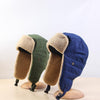 Winter Flying Cap Plus Velvet Thick Warm Windproof Cycling Ski Ear Protection Cap, Size: M (56-58cm)(Black)