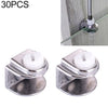 30 PCS Zinc Alloy Bright Fixed Bracket Connection Single Hole Semicircle Glass Fixing Clamp