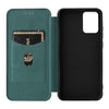 For Alcatel 1B 2022 Carbon Fiber Texture Flip Leather Phone Case(Green)