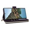 For Samsung Galaxy S24 Ultra 5G Nine-card Slots Zipper Wallet Bag Leather Phone Case(Dark Purple)