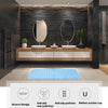 Non-slip Bath Mat Diamond Cut Bathtub Mats With Drain Holes And Suction Cup 53 x 53cm(Transparent)