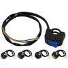 5 PCS Motorcycle Handlebar Tap Switch LED Headlight Break Extinguishing Fire Double Flash Switch(Black Button)