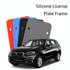 2 Sets Waterproof Rustproof Non-damaging Car Paint Silicone License Plate Frame, Specification: Black