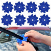 4sets Car Universal Wiper Hole Protective Cover PVC Dustproof Snowproof Wiper Pad(Blue Big Hole)