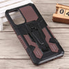 For Samsung Galaxy A73 5G Armor Warrior Shockproof PC + TPU Phone Case(Coffee)