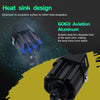 S8 Motorcycle Rearview Mirror LED Strobe Spotlight(Black)