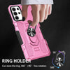 For Samsung Galaxy A55 5G Ring Holder Armor Hybrid Phone Case(Pink)