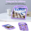 For iPad Pro 12.9 2022 / 2021 Handle Kickstand Children EVA Shockproof Tablet Case(Light Purple)
