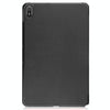 For Nokia T20 Three-folding Holder Custer Texture Leather Tablet Case(Black)