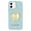 For iPhone 11 Skin Feeling Jelly TPU Hybrid PC Phone Case(Love Flower Rabbit Light Green)