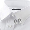 30pcs Jeans Spring Expansion Waist Button Removable Metal Pants Waist Adjustment Button Collar Decoration Button 19mm Black