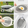 NOBANA Outdoor BBQ Pan Camping Stainless Steel Frying Pan, Style: BBQ Pan+Hemp Rope