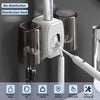 Couple Wall Mounted Toothbrush Holder Automatic Squeeze Toothpaste Device,Spec: Ordinary White