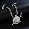 PDT139 Shark Pendant Hip Hop Vintage Necklace(Silver)