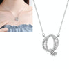 Women Fashion S925 Sterling Silver English Alphabet Pendant Necklace, Style:Q