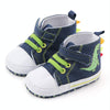 D2399 High Top Canvas Cartoon Dinosaur Small Wave Shoes Cloth Soles Walking Shoes, Size: 13cm(Denim Blue)
