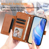For Samsung Galaxy A26 5G Multi-Card Slots Zipper Wallet Leather Phone Case(Brown)